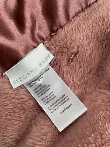 Elegant Baby Security Blanket Lovey Satin Trim Back Square Pink - Picture 4 of 4